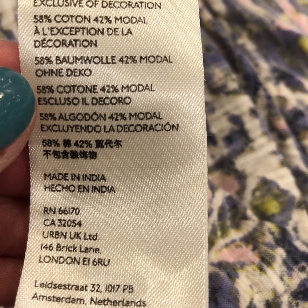 Free People Floral Sunsetter Boho Cottagecore Blouse Top Sz S Colorful Festival - Picture 10 of 14